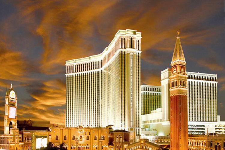 Las Vegas casino at sunset 
