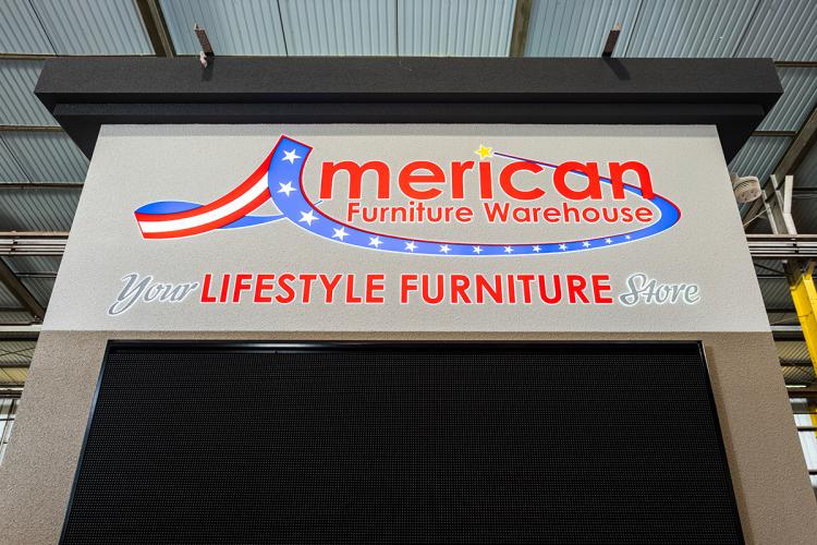Signco’s completed sign before installation.