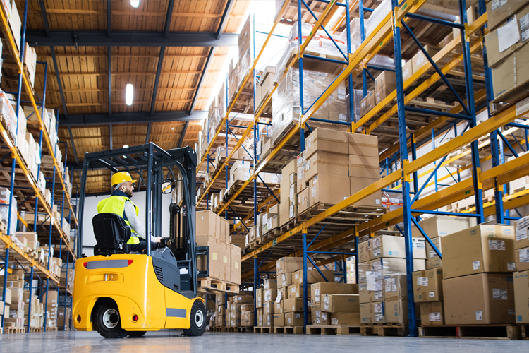 Forklift Driver in Warehouse